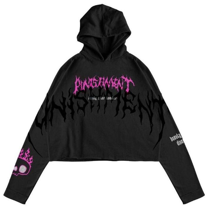 LANGSUNG KIRIM.. PUNISHMENT Hoodie crop/TERLARIS/Pleasurecostumer/ORIGINAL/LOCALBRAND