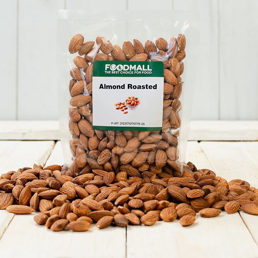 

ROASTED ALMOND KUPAS / KACANG ALMOND KUPAS TANPA KULIT CANGKANG / ALMOND BULAT 500 gr