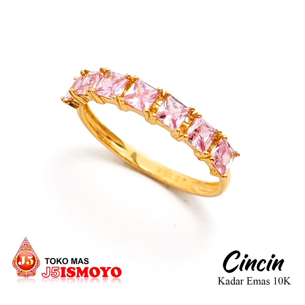 Cincin Emas 10 Karat,  Cincin Sultan Series, Cincin Wanita Pietra J5 Ismoyo