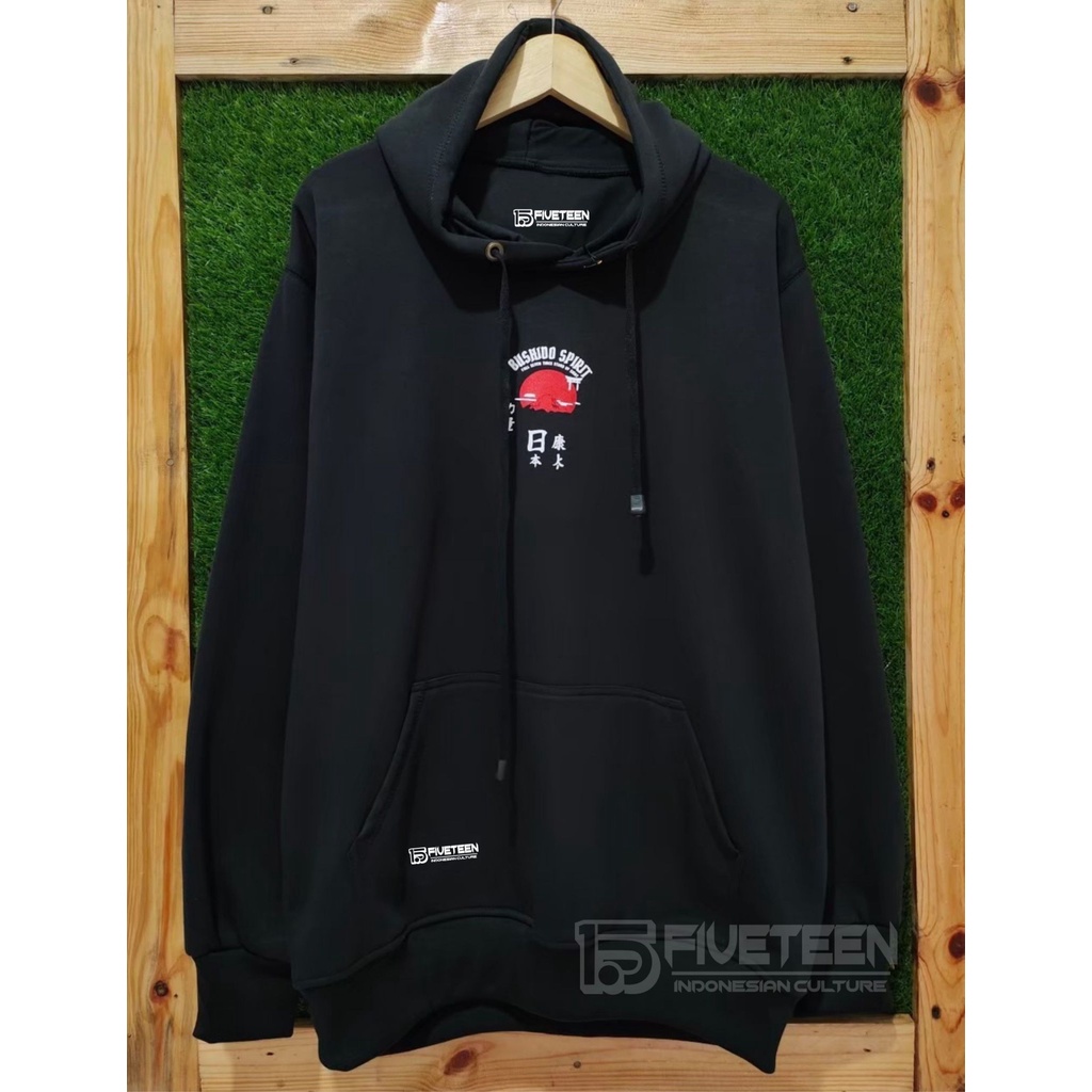 hoodie premium original warna hitam bushido spirit fifteen15 sweater hoodie distro original 15fifteen jaket pria dan wanita terbaru zipper cowok original hudie pria jumbo murah suwiter oblong cowok distro zipper hoodie pria motip