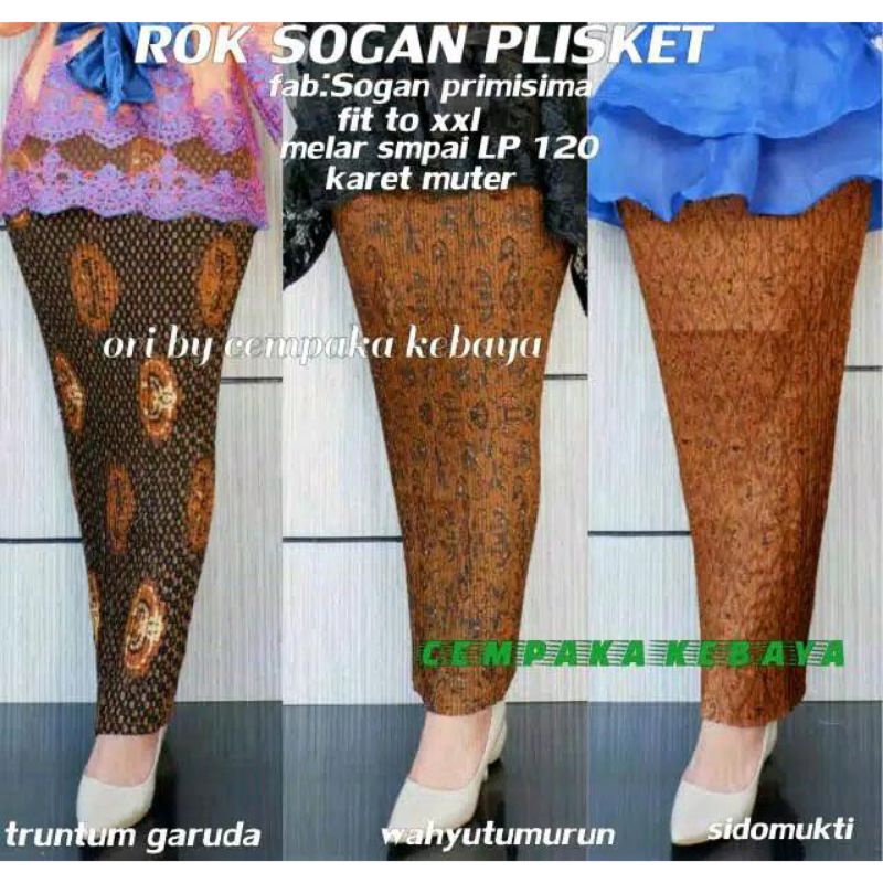 ROK PLISKET BATIK MOTIF JARIK