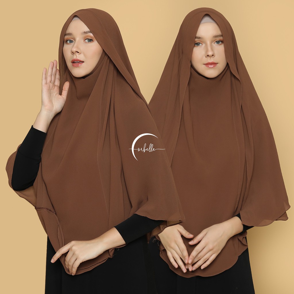 KHIMAR HIJAB NIQAB SITI AISYAH • CADAR • BERGO SYAR'I JUMBO 2 LAYER