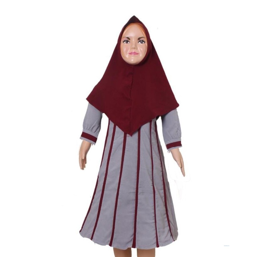 Hijab Chris/Baju Muslim Anak Murah/ Pakaian Muslim Anak Perempuan/ Gamis Anak 3 - 5 Tahun