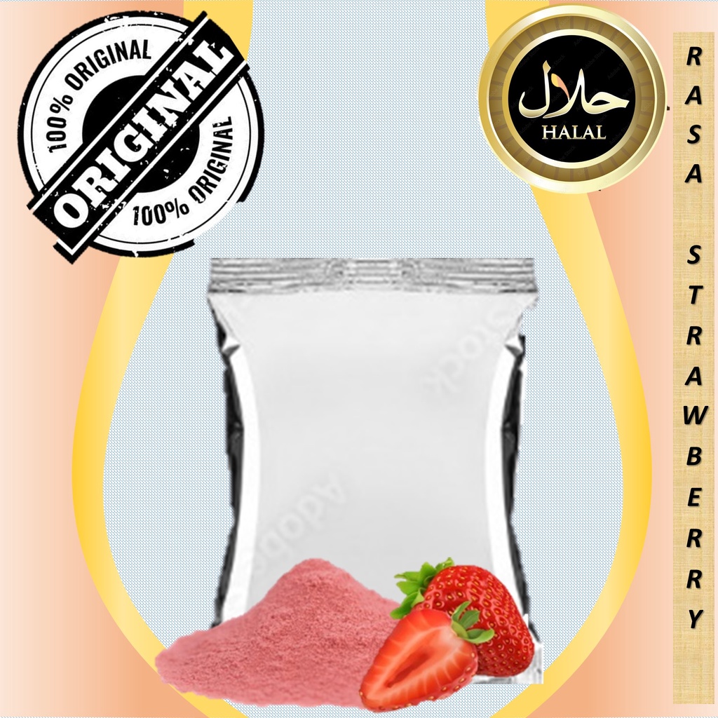 

MINUMAN BUBUK STRAWBERRY 1 KG/100 GRAM REGULER-PREMIUM