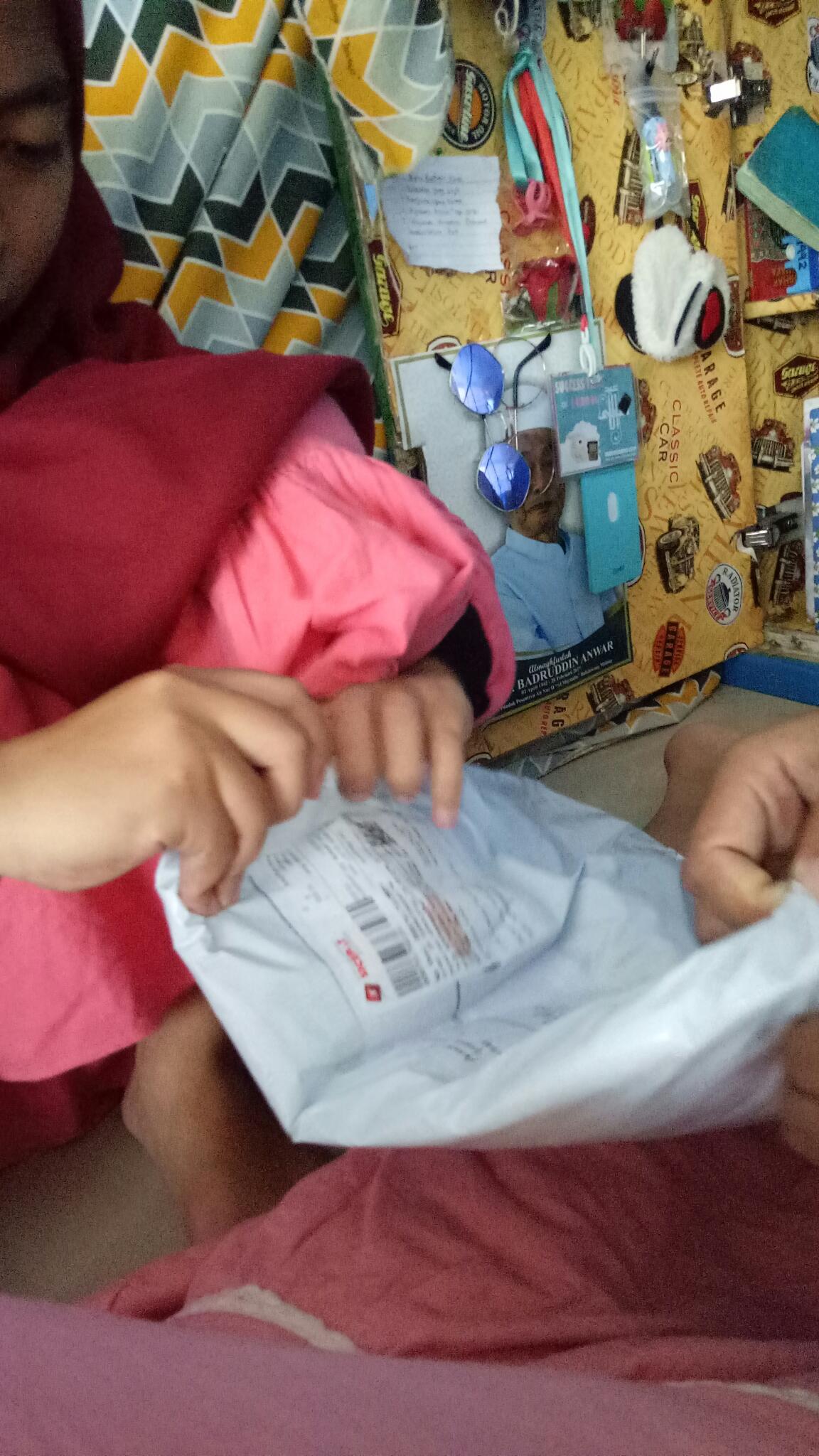 Lunan Go Gamis 2 Pcs Cardigan Ls 364  Motif Batik Abu Muda