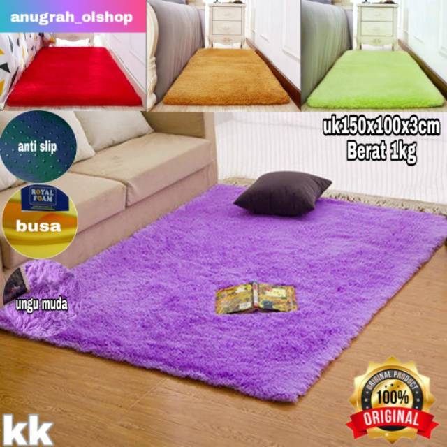  Karpet  bulu  empuk busa royal uk 150x100x3cm Shopee  Indonesia