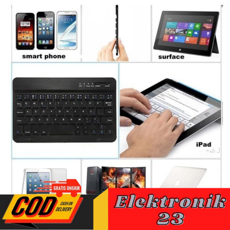 Keyboard Bluetooth 8inch - Keyboard Wireless K608 Android & Tablet