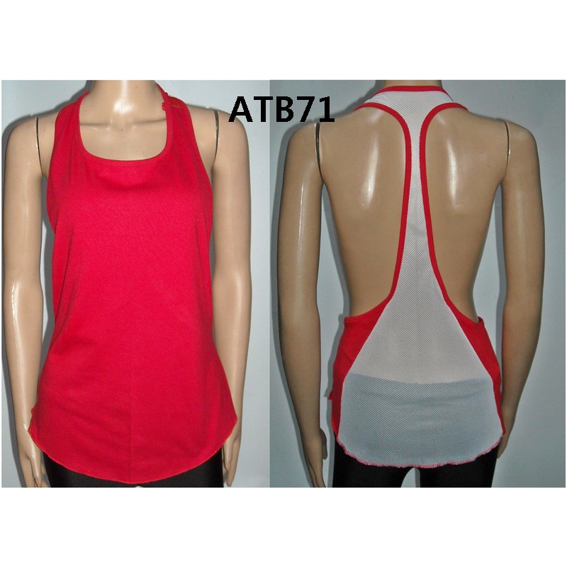 Baju senam Tanktop zumba yoga dance tanktop mesh kode ATB71