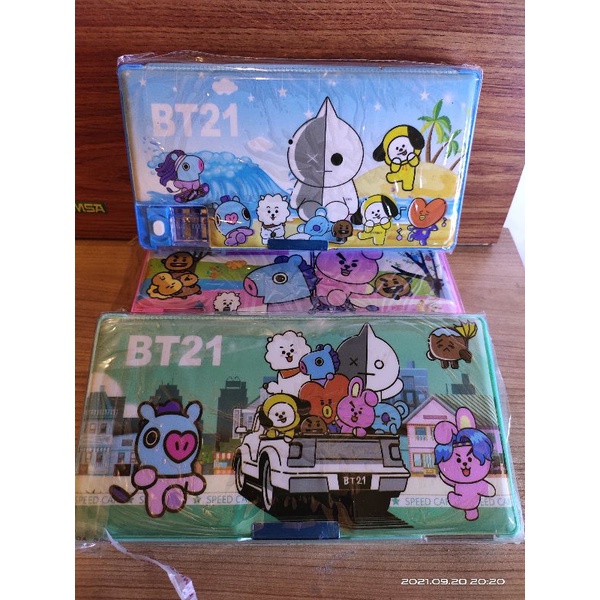 

0kotak pensil BTS BT21/pencil case/tempat pensil MAGNET BTS