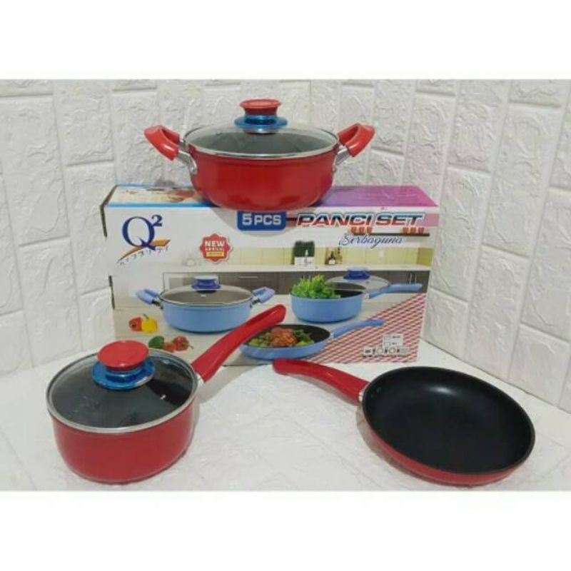 panci set q2 5 pcs teflon