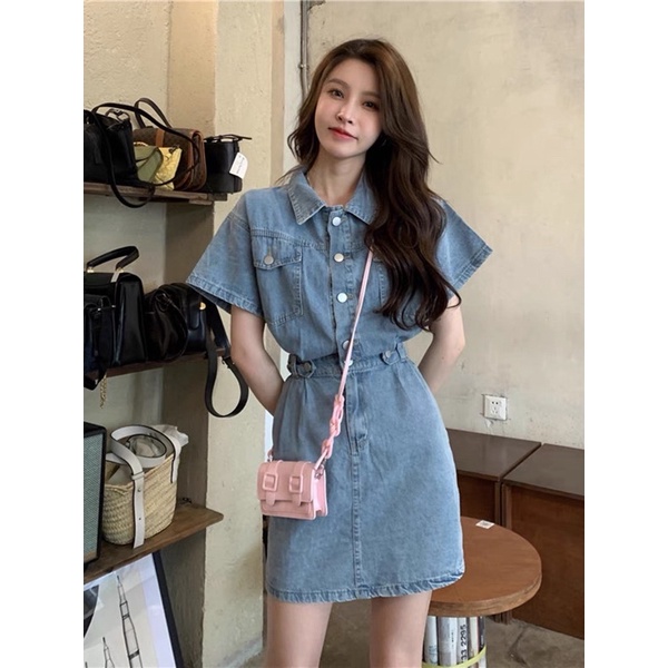 DRESS JEANS  WANITA TERUSAN CEWEK DENIM MX544