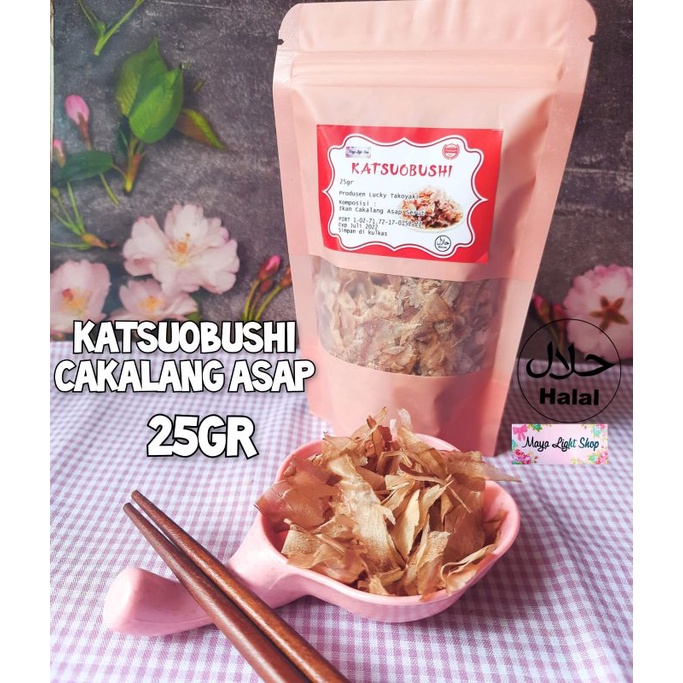 ikan cakalang asap katsuobushi 25gr bonito fish flake dashi taburan takoyaki okonomiyaki