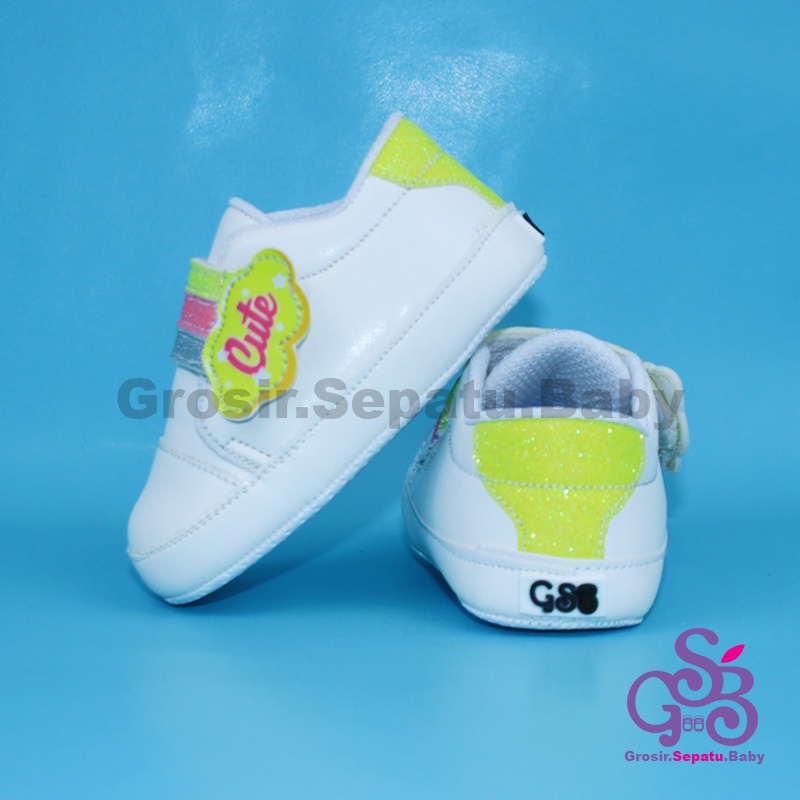 prewalker sepatu bayi perempuan umur 2 - 14 bulan model Cute Rainbow