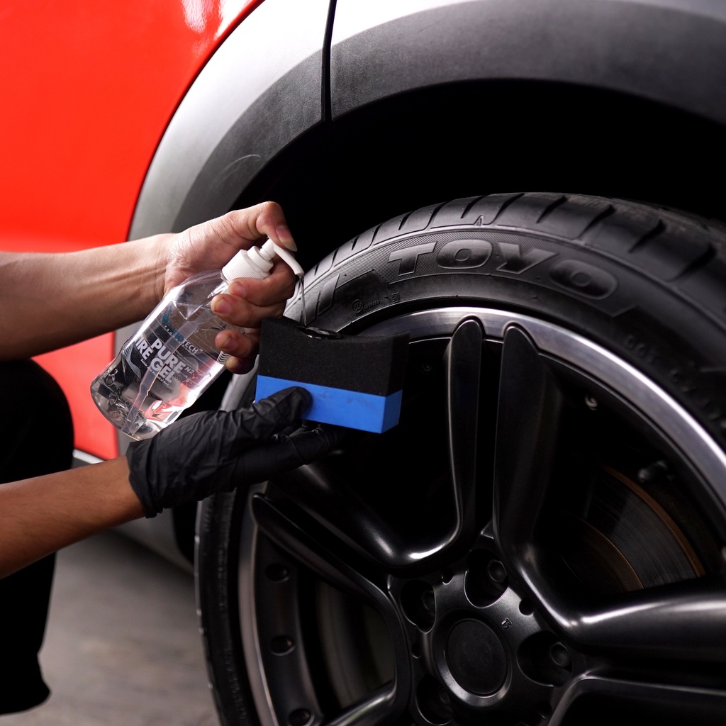 PURE TIRE GEL - Semir Ban Mobil Motor - nanoTECH PROTECTION - Tire Dressing - Tire Gell - Semin Ban Anti Air - Semir Ban Efek Daun Talas - Semir Ban non Silicon - Semir Ban tanpa Silikon - Semir Ban Murah