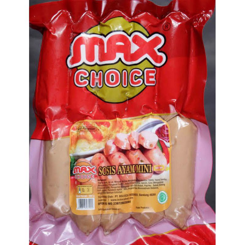 

Max Choice Sosis Ayam Mini 500gr Isi 10