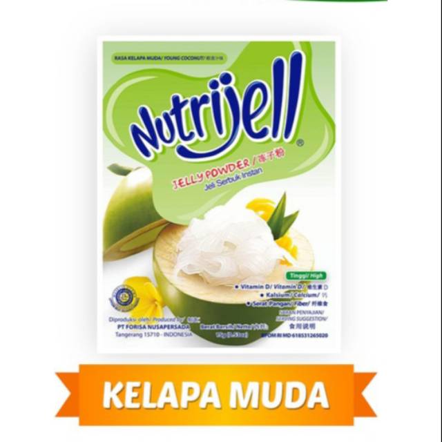 Tepung serbuk agar jelly NUTRIJELL nutrijell kelapa muda 15gr