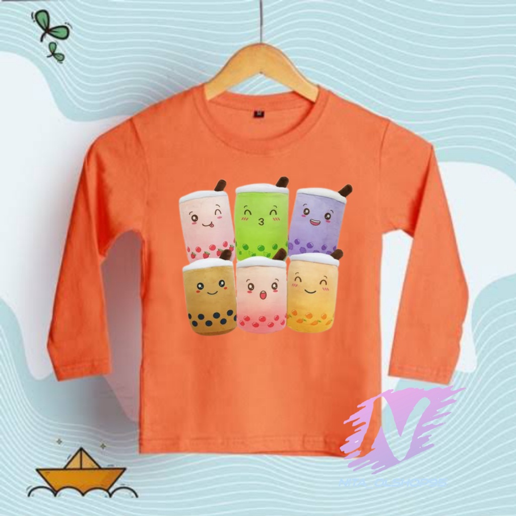 kaos boneka boba anak lengan panjang