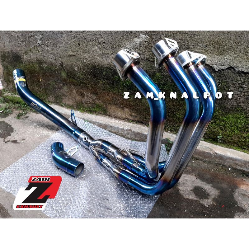 Pipa Leher ZX25R Bending Blue Stainless Header Racing PNP Kawasaki zx25r