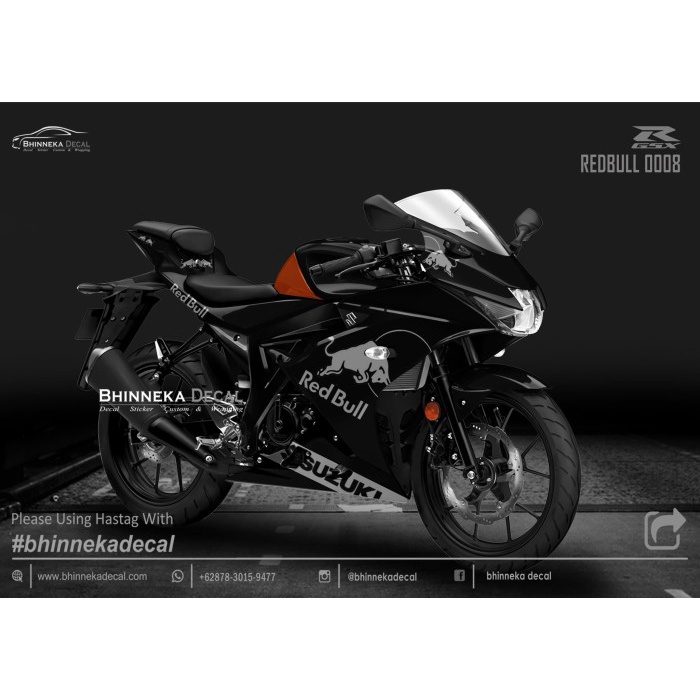 DECAL STIKER GSX R 150 REDBULL BL KODE 003