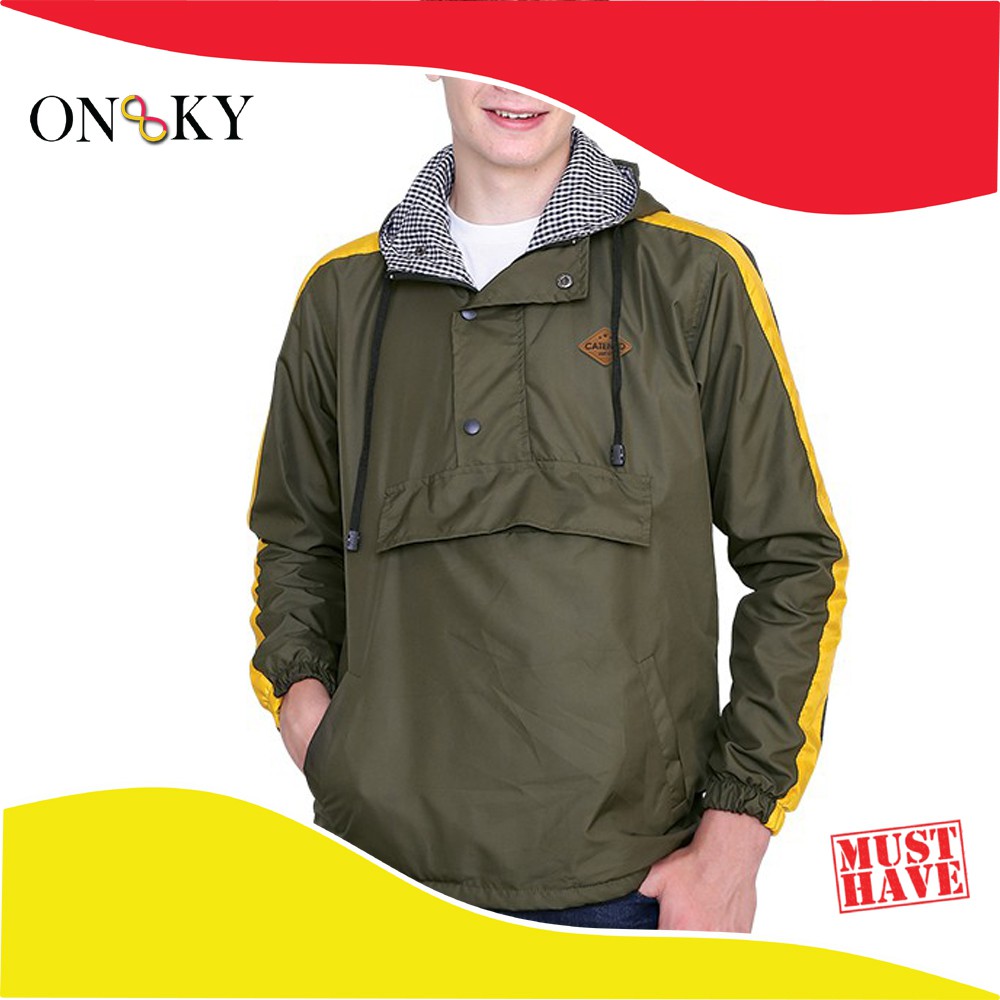 Jaket Army Pria - Jaket Army Kantong Doraemon Pria - Jaket Waterproof