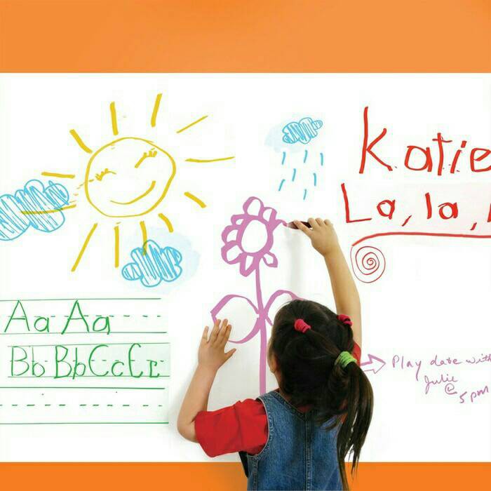 Sticker dinding white board / Stiker dinding papan tulis / wall sticker corat coret / white board