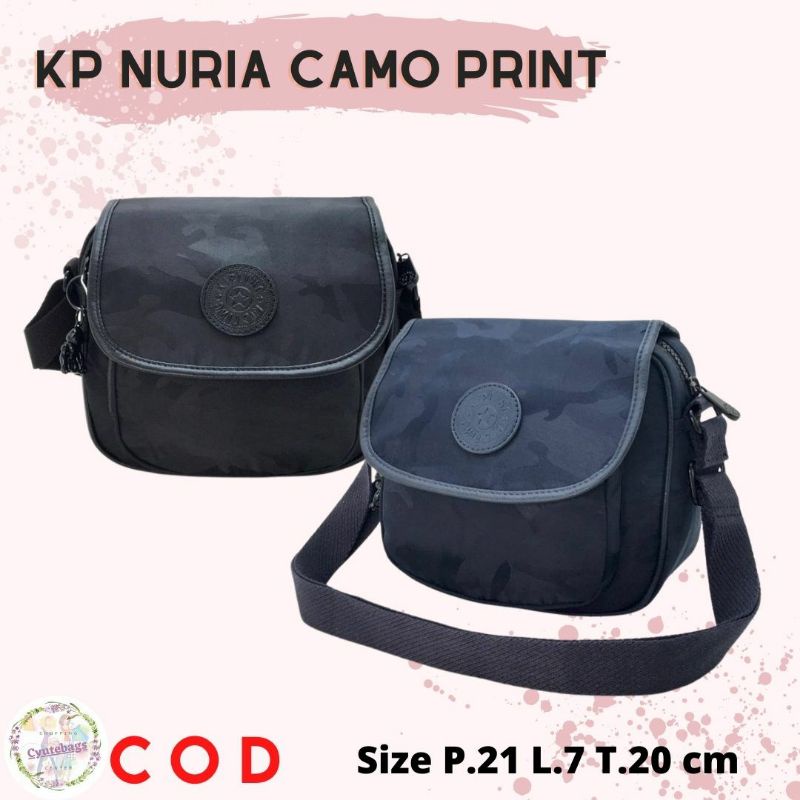 Tas selempang wanita kipling nuria camo print small crossbody