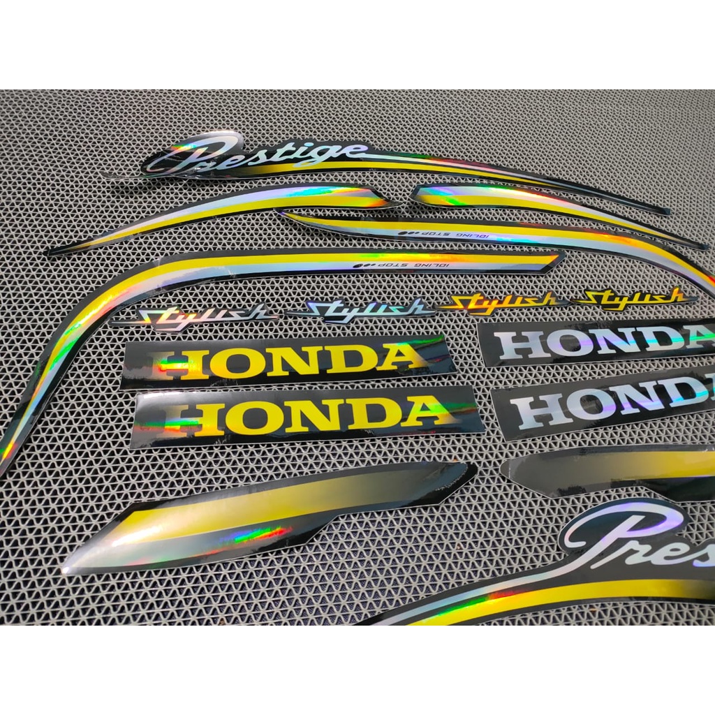 STRIPING FULL HOLOGRAM SCOOPY PRESTIGE 2021 UNTUK BODY HITAM