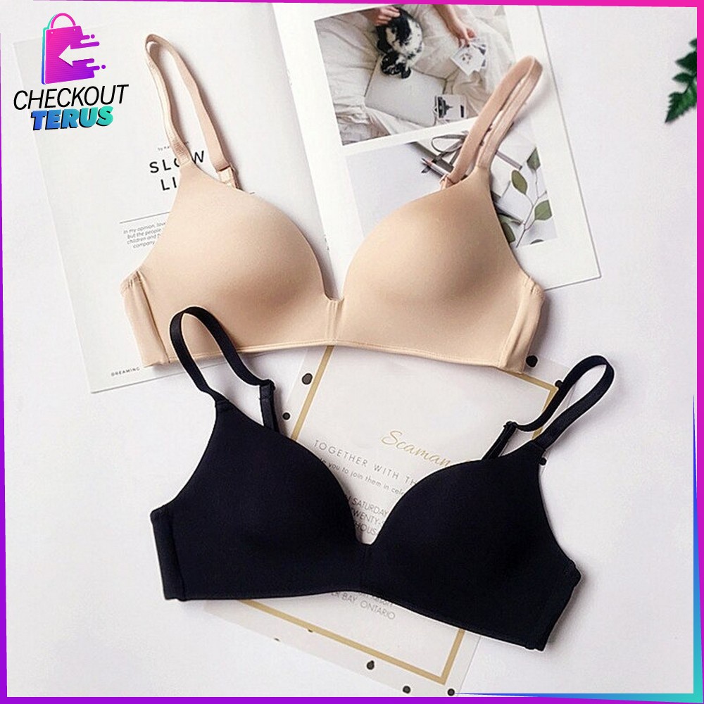 CT P45 BH Tanpa Kawat Bra Bahan Halus Sport Bra Pakaian Dalam Wanita Bra Push Up Elastis Bra Sexy Yoga Bra Murah