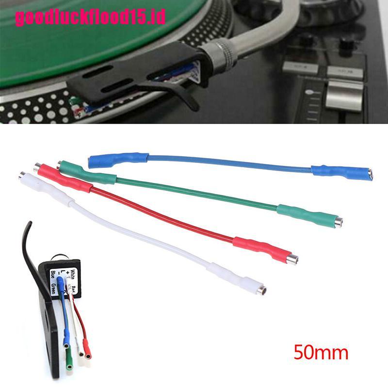 {LUCKID}4Pcs 7N headshell wires OFC turntable leads phono cartridge cables replacement