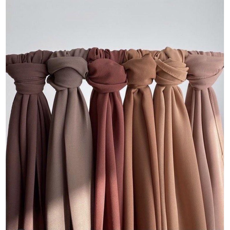 Jual Pashmina Warna Earth Tone Pashmina Aisyah Bahan Ceruty Babydoll