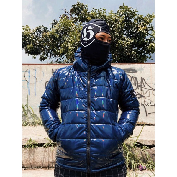 Puffer Jaket Hologram Navy / Puffer Hologram / Puffer Coat