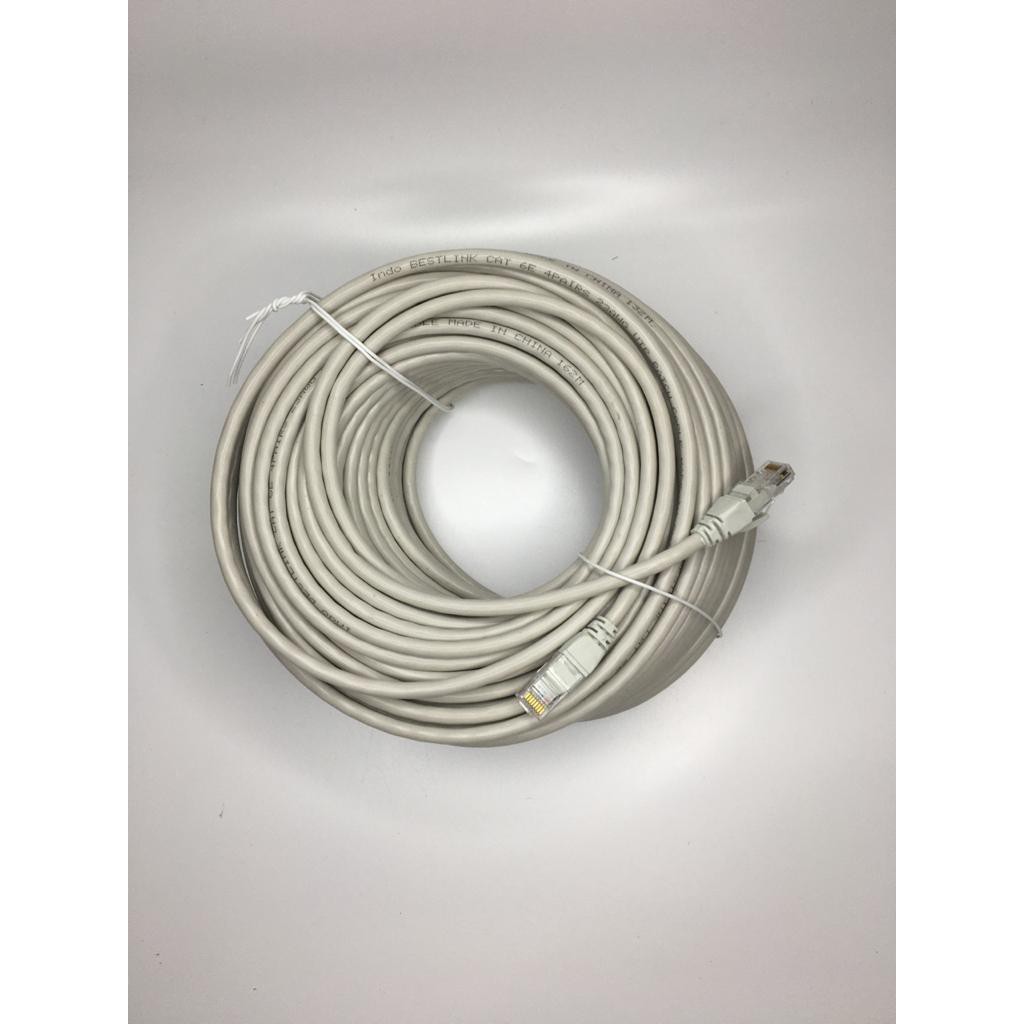 25m Kabel LAN Cat6 Good Quality / Patchcord Cat 6 rj45 Straight Pabrikan siap pakai 25 Meter