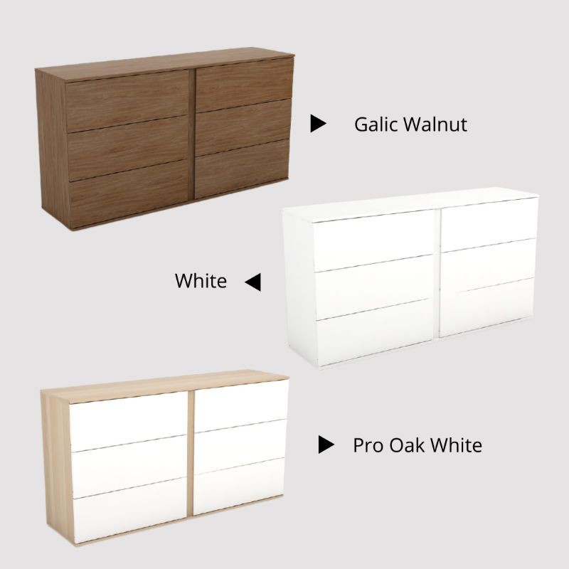 SIDEBOARD/BUFET MURAH/LACI/RAK SERBAGUNA - GRADO CH 3+3 - PIRA BY PRO DESIGN]