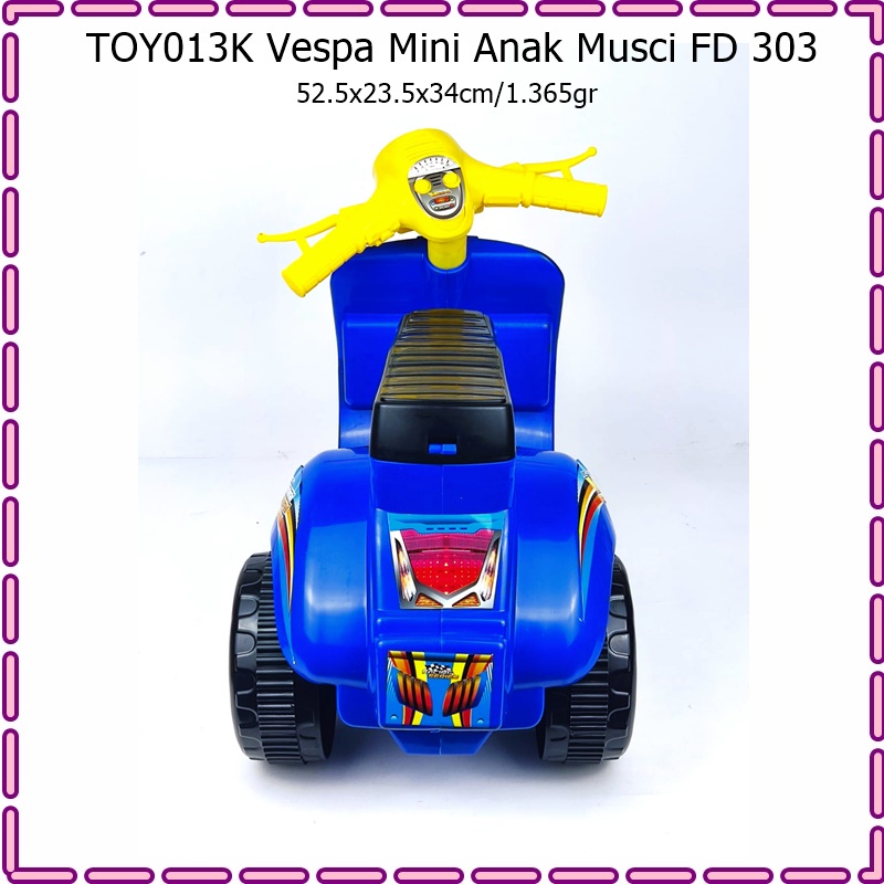 TOY013K Mainan Motor Vespa Mini Anak Music FD 303