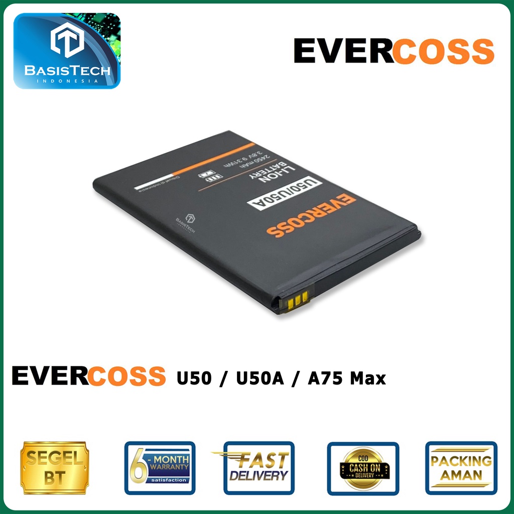 BATERAI EVERCOSS U50 U50A A75 MAX - ORI99 GOOD QUALITY