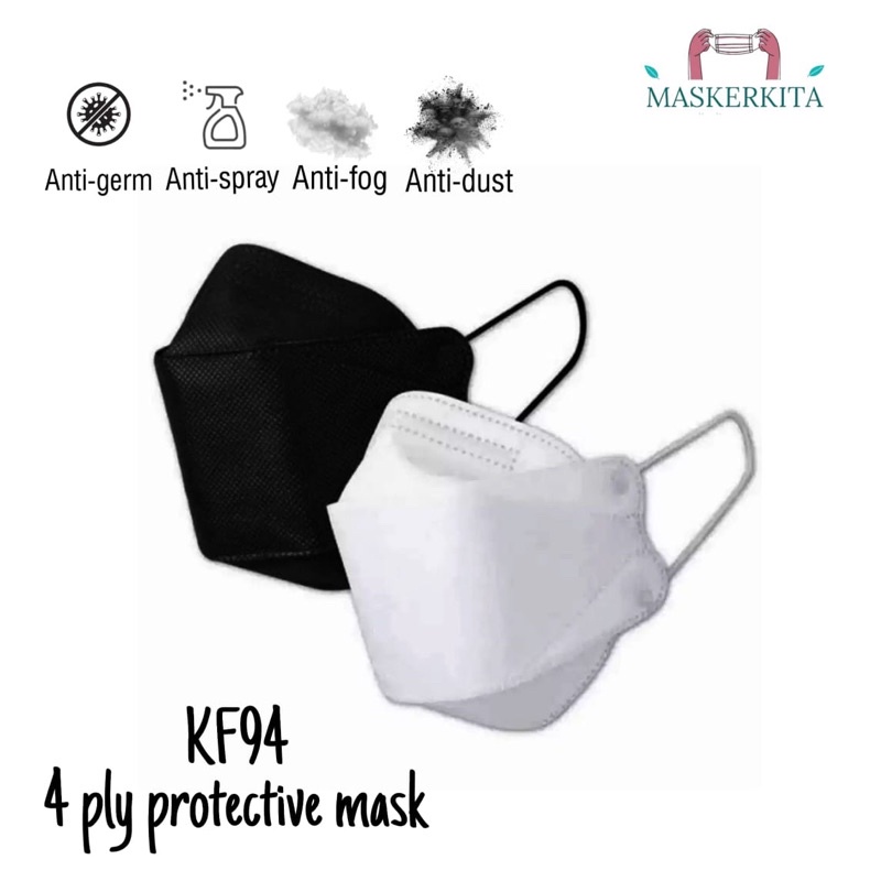 Masker KF94 4ply PUTIH CAREION