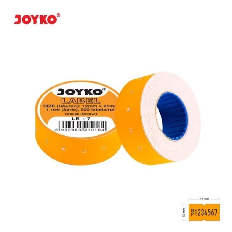 

Kertas Label Harga / Price Label Roll Joyko 1 Baris Orange Oranye LB 7 LB-7