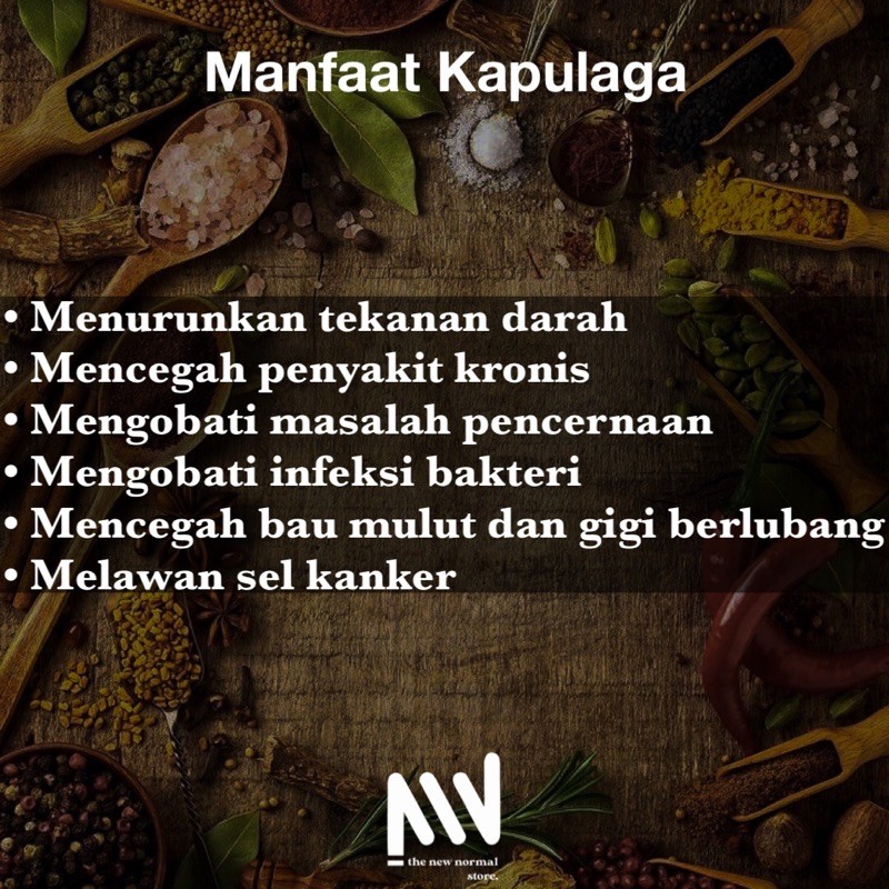 KAPULAGA JAWA 50gr / KAPULAGA PUTIH CARDAMOM ORIGINAL / BUMBU DAPUR REMPAH KUALITAS PREMIUM