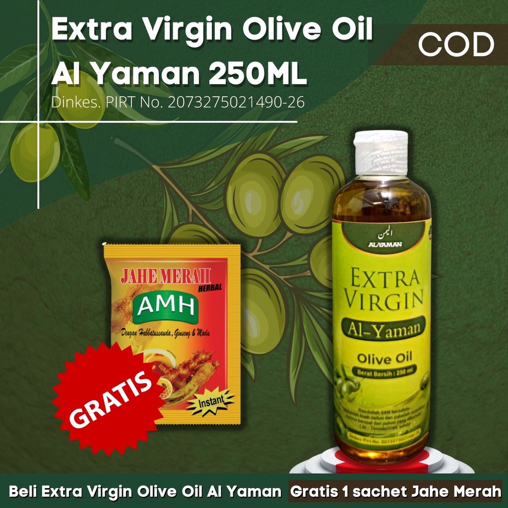 Minyak Zaitun Asli Olive Oil Extra virgin Al Yaman 250 ml