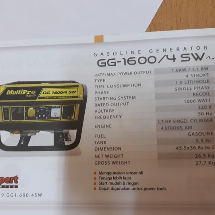 MULTIPRO GG-16004SW GENSET PORTABLE