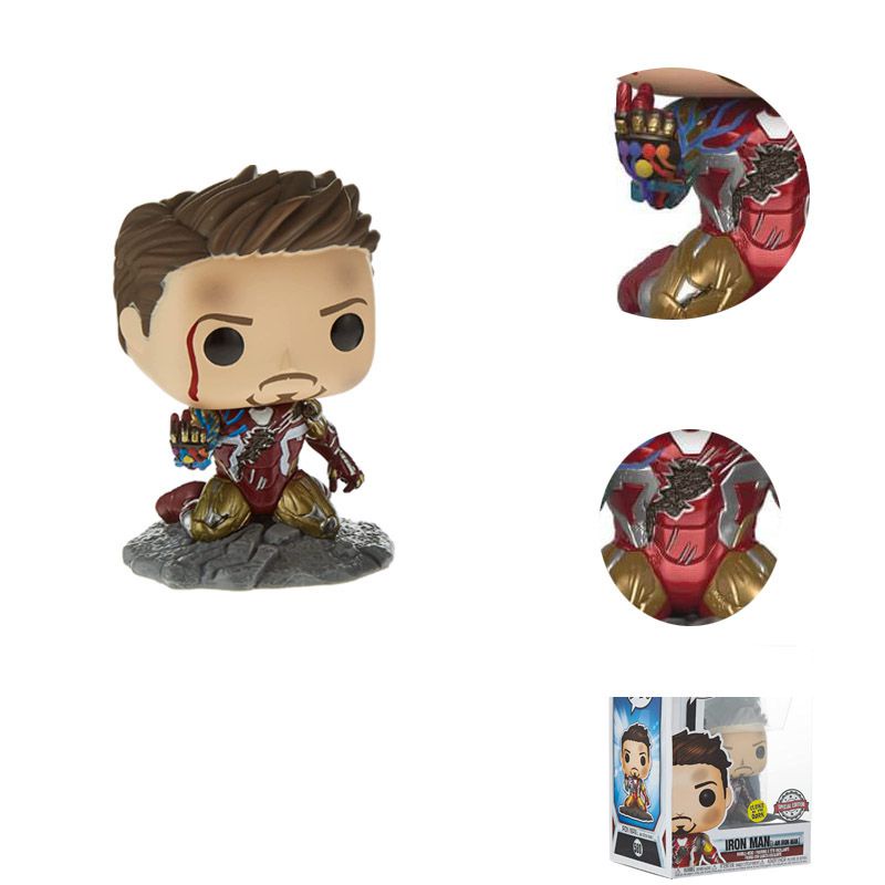 10cm Funko Pop Avengers Endgame I Am Iron Man Glow In The Dark Vinyl Figure Toy Tony