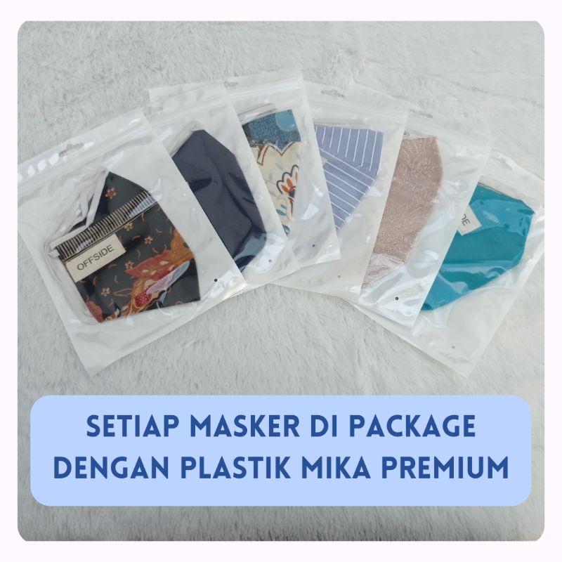 Masker Kain Hijab Batik Polos Motif Jilbab