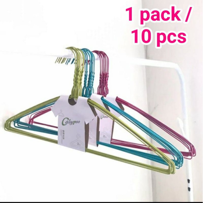 Hanger baju berwarna isi 10 pcs / hanger warna anti karat