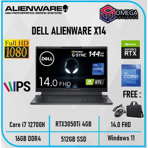 DELL ALIENWARE X14 I7 12700H 16GB 1TB / 512GB RTX3050Ti 4GB 14,0 FHD Windows 11