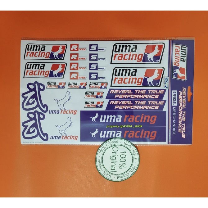 Stiker sticker UMA RACING official merchandise asli ori original