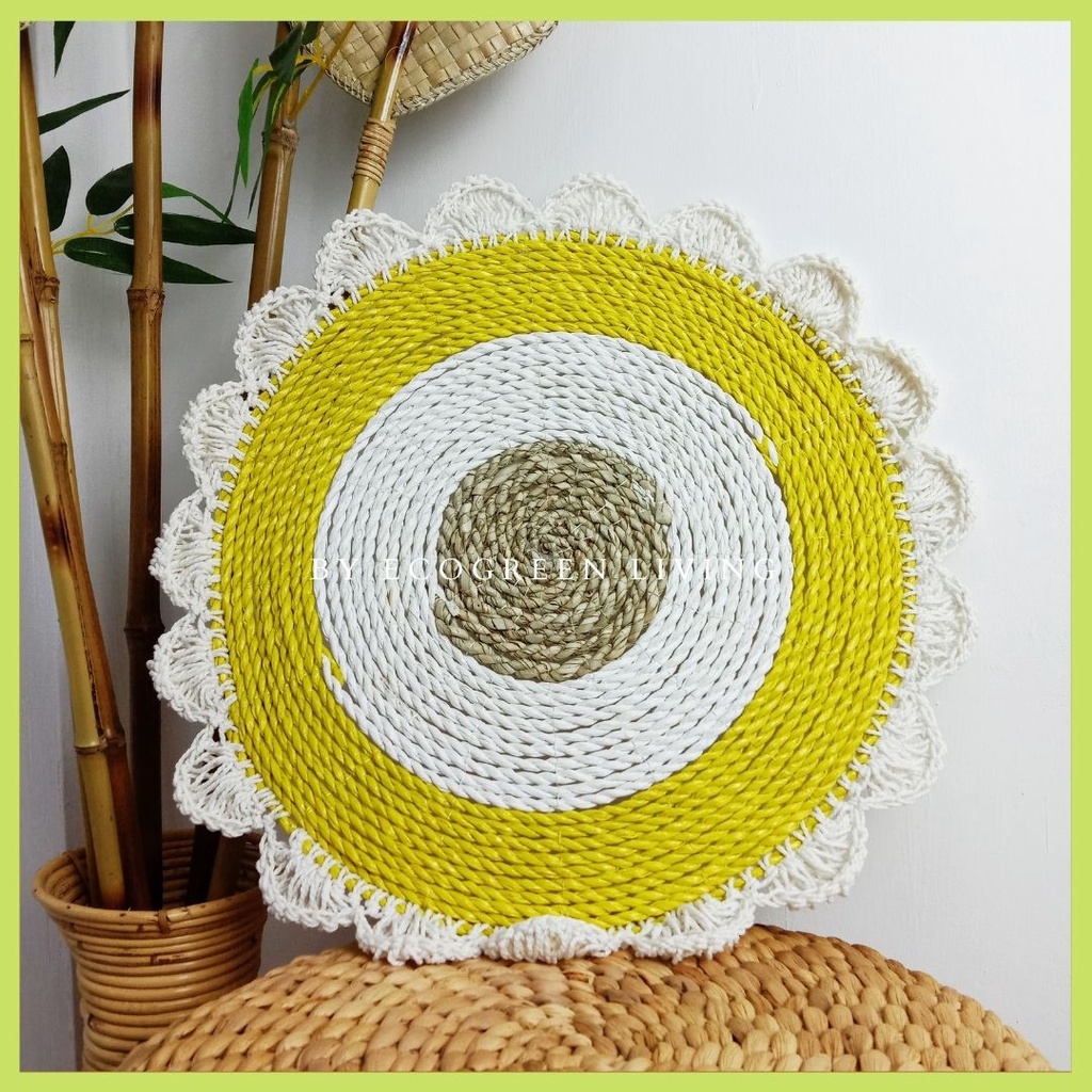 Placemat rajut / Placemat seagrass rajut macrame /placemat macrame