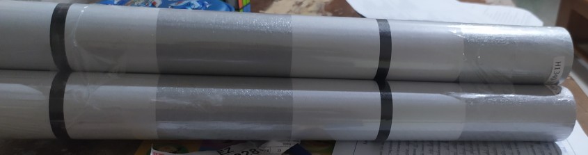Wallpaper Sticker Motif 45cm X 10m - Salur Silver - High Quality