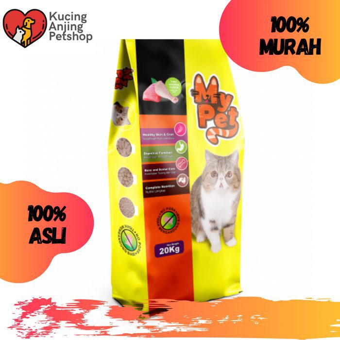 Makanan Kucing MY PET TUNA CHICKEN 20 KG DONAT CAT FOOD MURAH HALAL
