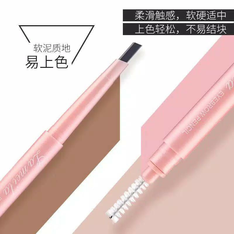 LA- Pensil Alis 7 Warna Double Head Waterproof And Long Lasting (Pink).Ls 2013