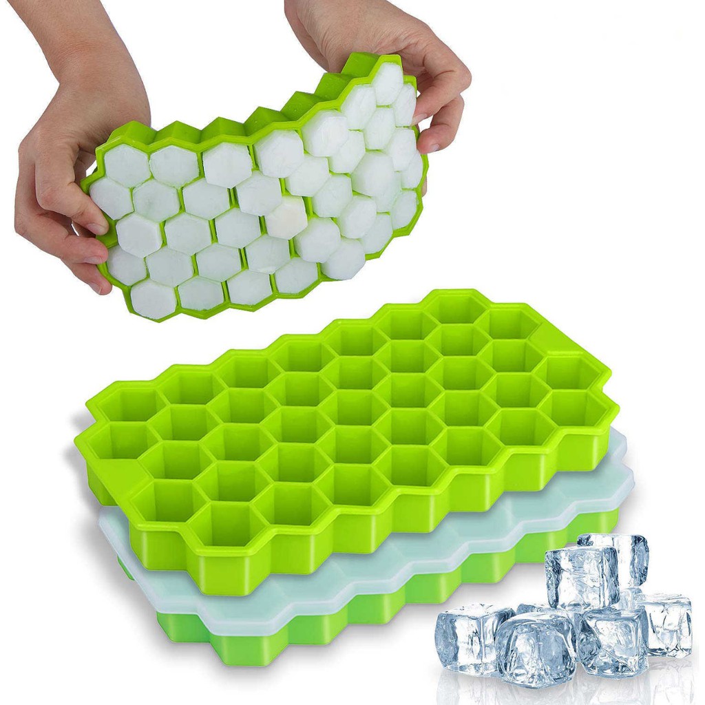 Cetakan Es Batu bentuk Honeycombs Fleksibel Silikon Silicone (ADA PENUTUP) Cetakan Puding Agar Agar